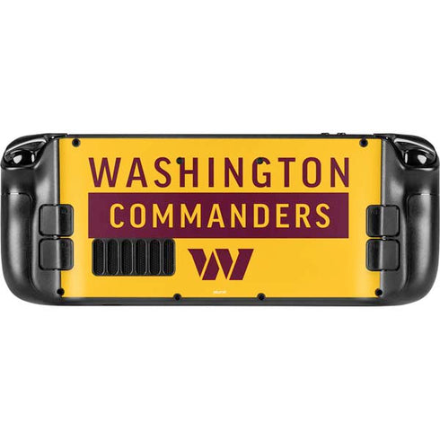 NFL Washington Commanders Yellow Steam Deck Handheld Gaming Computer Skin